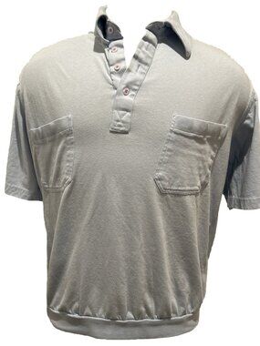 Vintage John Blair Collared 4-Button Polo Short Sleeve Shirt X-LG TL 2 Pockets